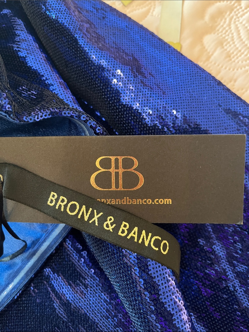NWT Bronx & Banco Maraya Indigo Sequin Midi Corset Dress - Picture 10 of 16